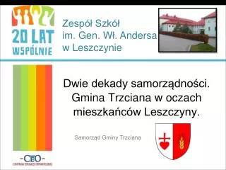 Dwie dekady samorządności. Gmina Trzciana w oczach mieszkańców Leszczyny.