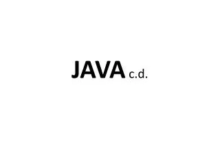 java c d