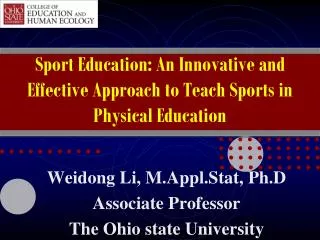 sport education an innovative and effective approach to teach sports in physical education