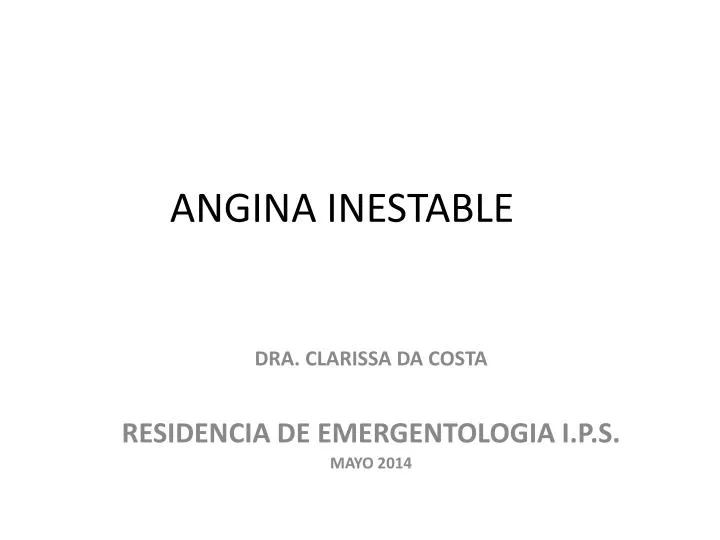 angina inestable