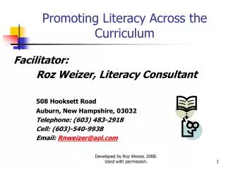 Promoting Literacy Across the Curriculum