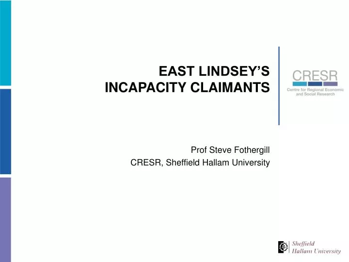 east lindsey s incapacity claimants