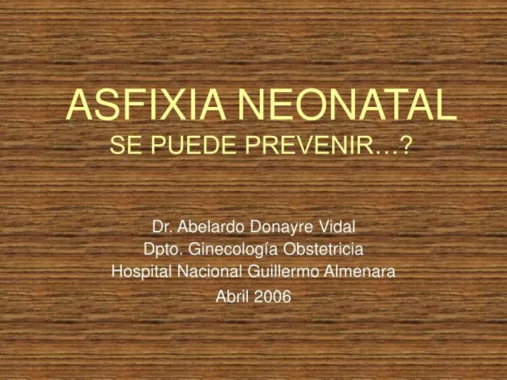 asfixia neonatal se puede prevenir