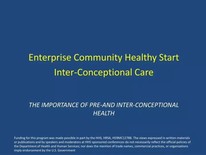 the importance of pre and inter conceptional health