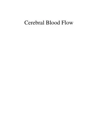 Cerebral Blood Flow