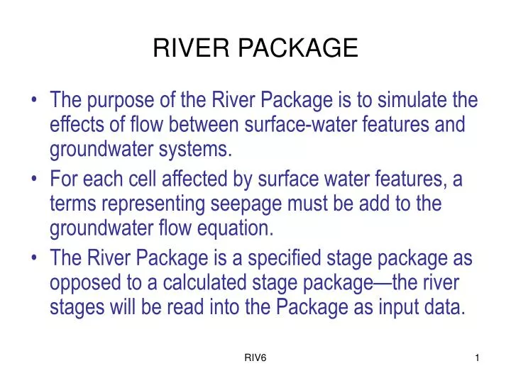 river package
