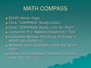 MATH COMPASS