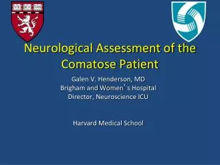 Neurological Assessment of the Comatose Patient