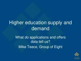 Higher education supply and demand