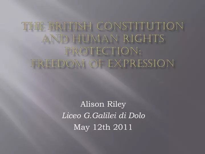 the british constitution and human rights protection freedom of expression