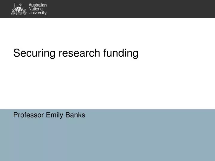 securing research funding
