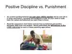Positive Discipline vs. Punishment - slide 1