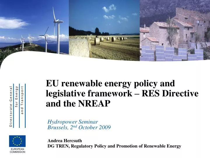 eu renewable energy policy and legislative framework res directive and the nreap