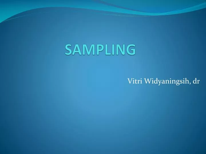 sampling