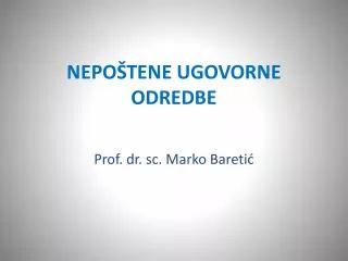 nepo tene ugovorne odredbe