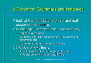 2 Document Grammars and Instances