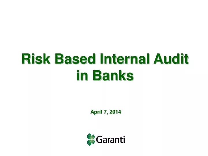 risk based internal audit in banks