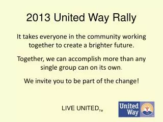 2013 United Way Rally