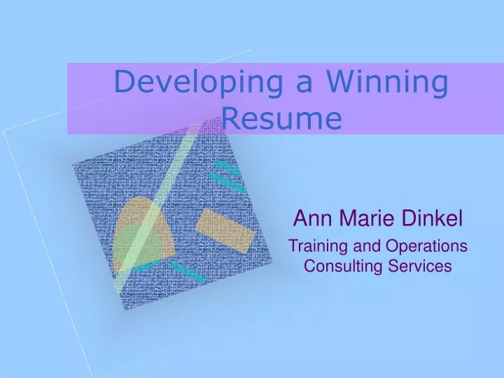 developing a winning resume