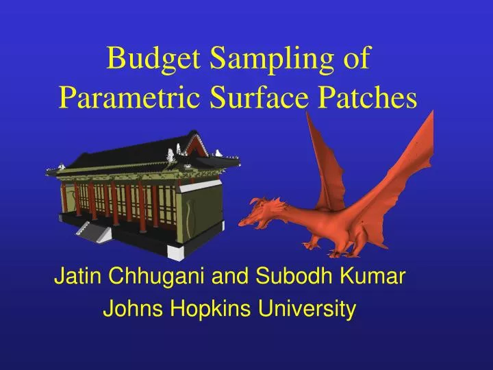 budget sampling of parametric surface patches