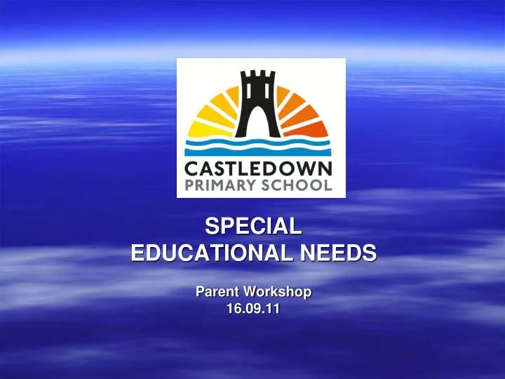 special educational needs parent workshop 16 09 11