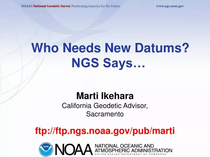 who needs new datums ngs says