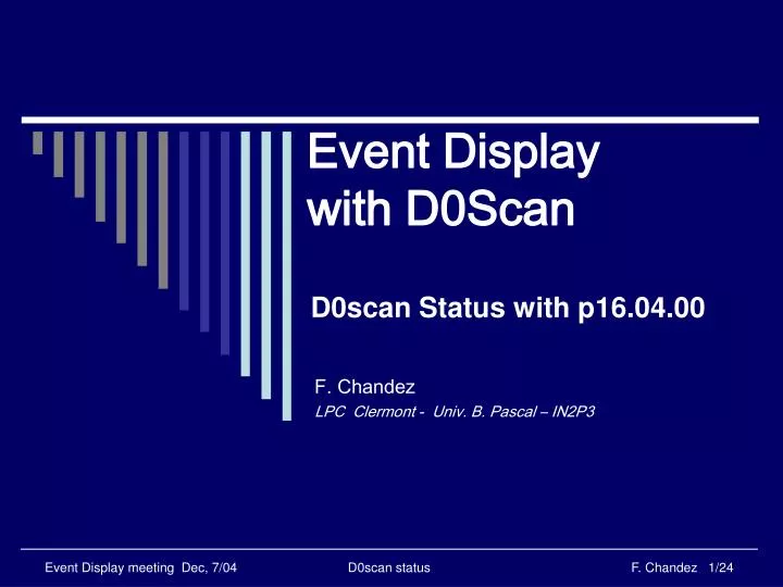 event display with d0scan