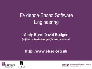 Evidence-Based Software Engineering