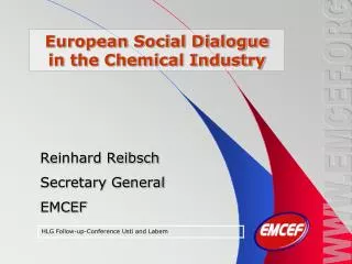 European Social Dialogue in the Chemical Industry