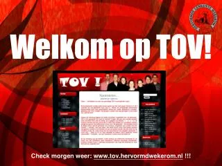 welkom op tov