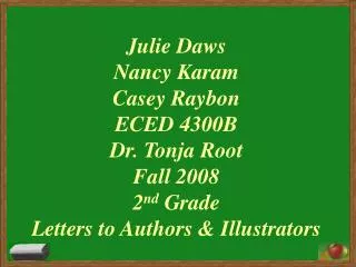Casey Raybon Letters to Authors &amp; Illustrators Prewriting