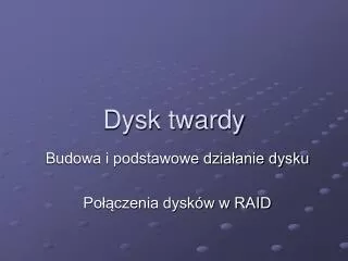 dysk twardy