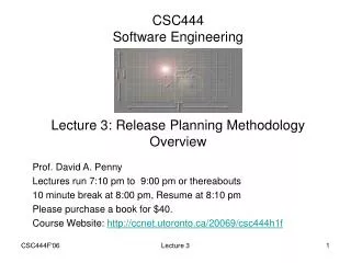 CSC444 Software Engineering