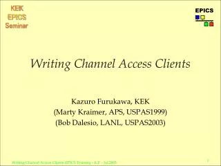 Writing Channel Access Clients