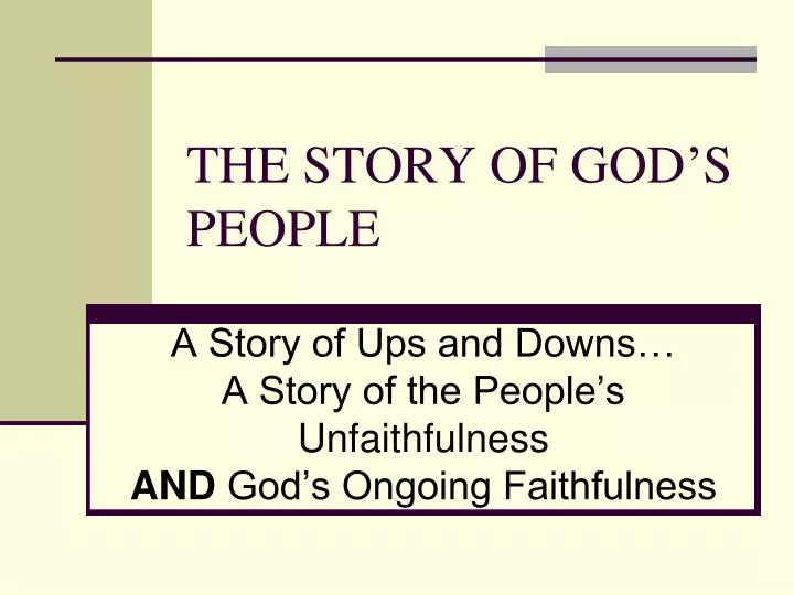 the story of god s people