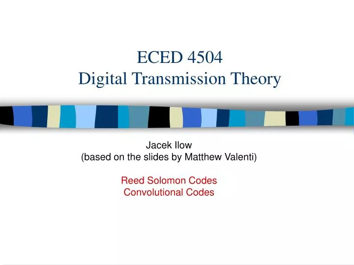 eced 4504 digital transmission theory
