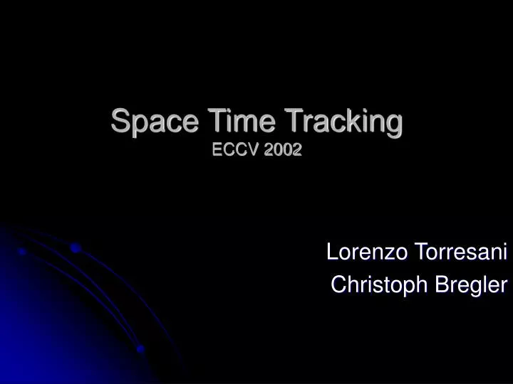 space time tracking eccv 2002