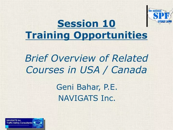 session 10 training opportunities brief overview of related courses in usa canada