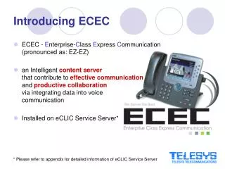 Introducing ECEC
