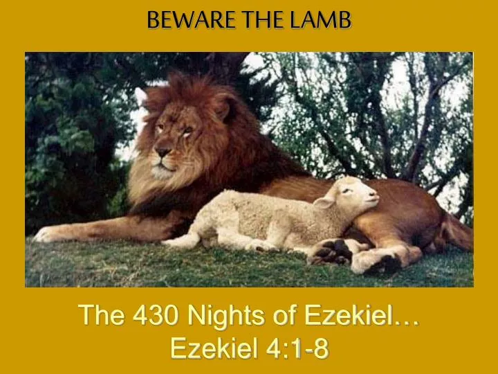 the 430 nights of ezekiel ezekiel 4 1 8