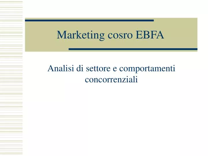 marketing cosro ebfa