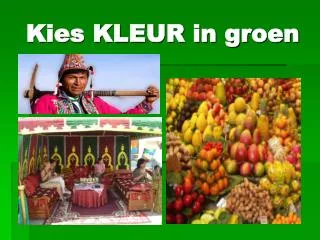 kies kleur in groen