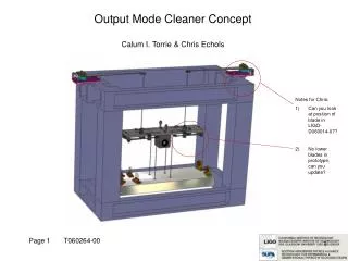 Output Mode Cleaner Concept Calum I. Torrie &amp; Chris Echols