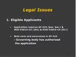 Legal Issues - slide 1