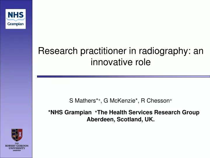 research practitioner in radiography an innovative role