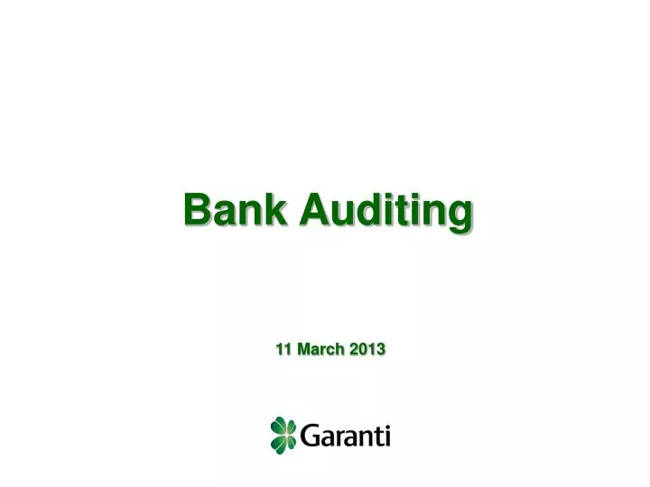 bank auditing