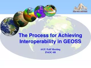 The Process for Achieving Interoperability in GEOSS