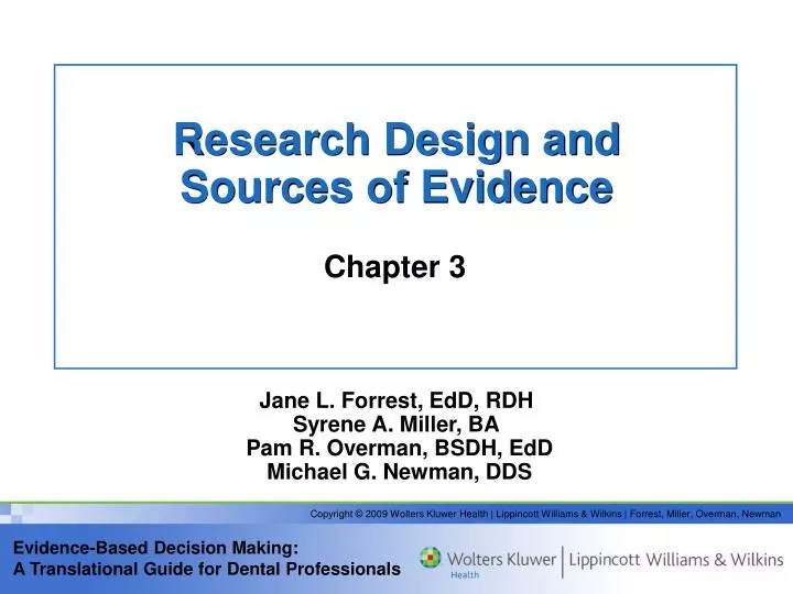 research design and sources of evidence