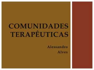 comunidades terap uticas
