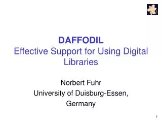 DAFFODIL Effective Support for Using Digital Libraries